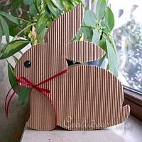 Brown Gift Box Easter Bunny