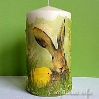 Candle with Bunny and Chick
