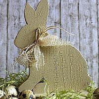 Vintage Wooden Bunny Craft